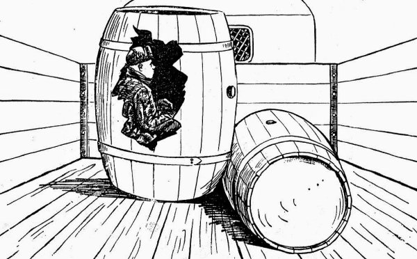 Стилизованная деревянная бочка