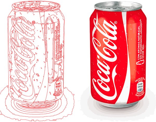 Банка Кока колы рисунок