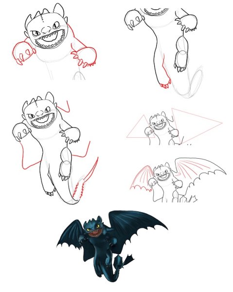 Рисунок дракона пошагово