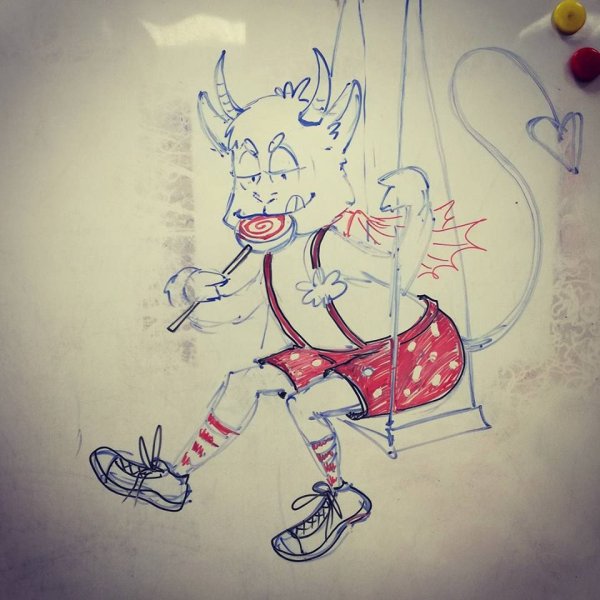 Арты для срисовки чёртик