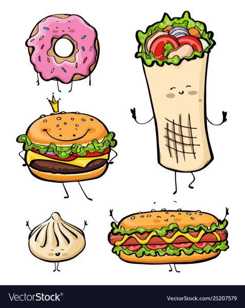 Шаурма гамбургер узор