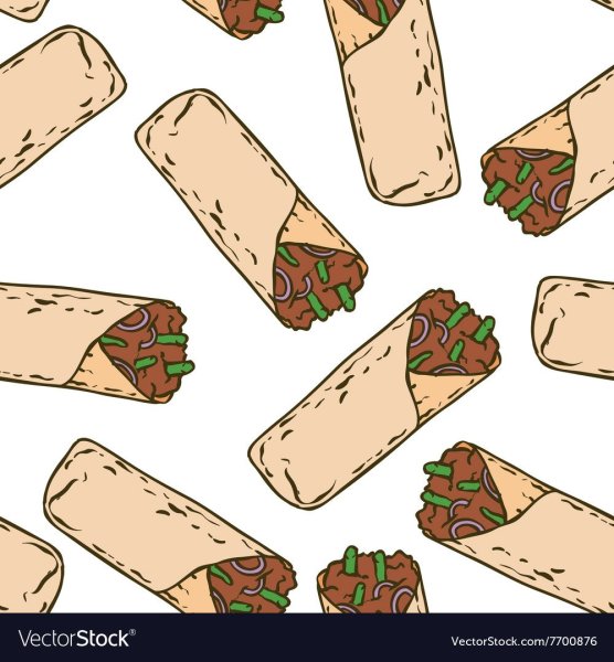 Рисованный паттерн шаурма