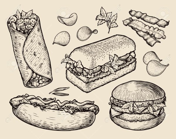 Фаст фуд скетч