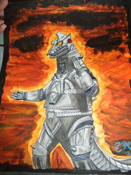 Меха Гадзила раскраска