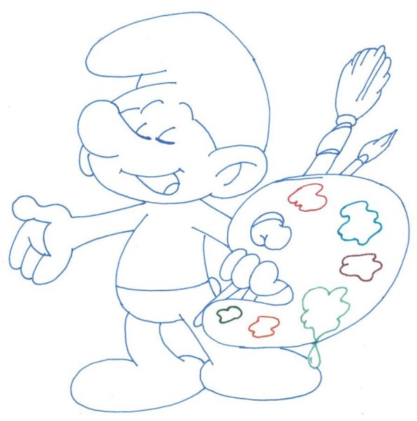 Рисунок Смурфика карандашом для срисовки