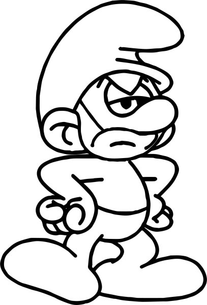 Трафареты смурфиков