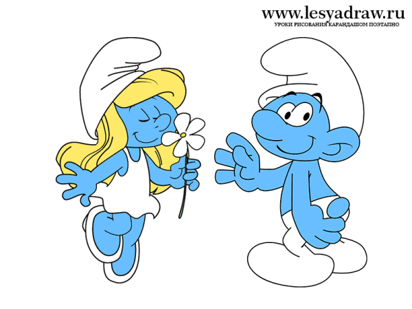 Смурфики Ромео и Смурфетта