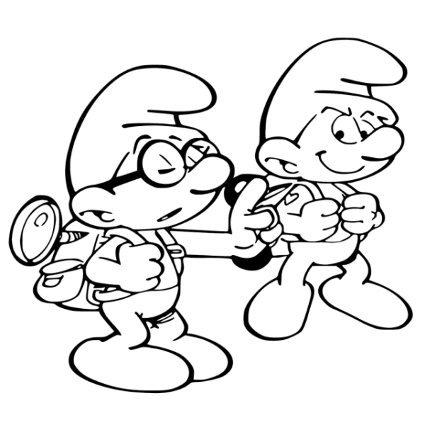 Смурфики раскраска растяпа