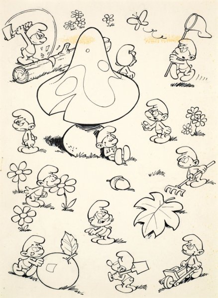 Смурфики скетч