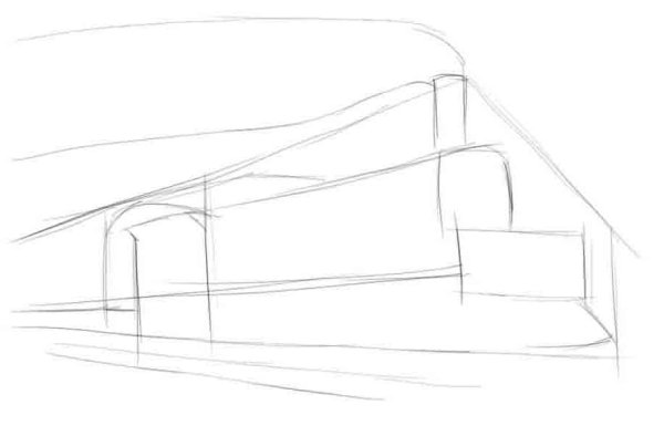 Поезд пошаговое рисование