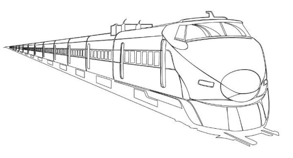 Поезд карандашом