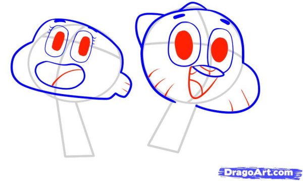 Поэтапное рисование Гамбола