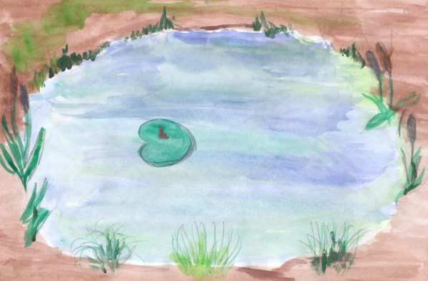 Легкий рисунок болота