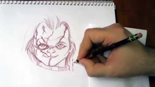 Рисунки маркерами хоррор