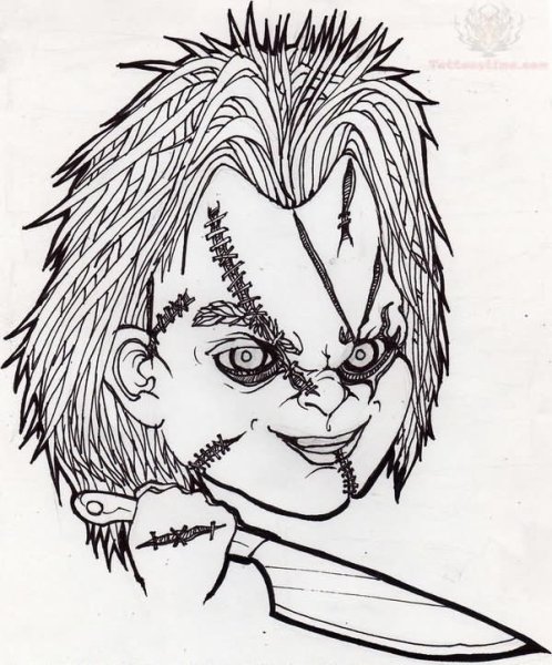 Рисунки Чаки для срисовки карандашом