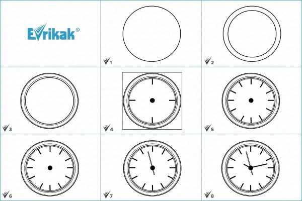 Часы поэтапное рисование