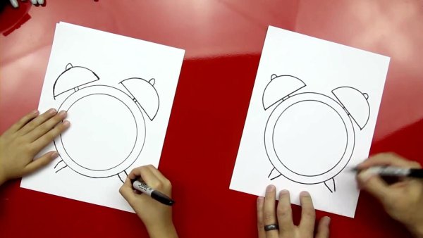 Будильник раскраска