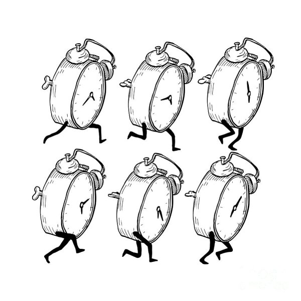 Будильник квадратный вектор