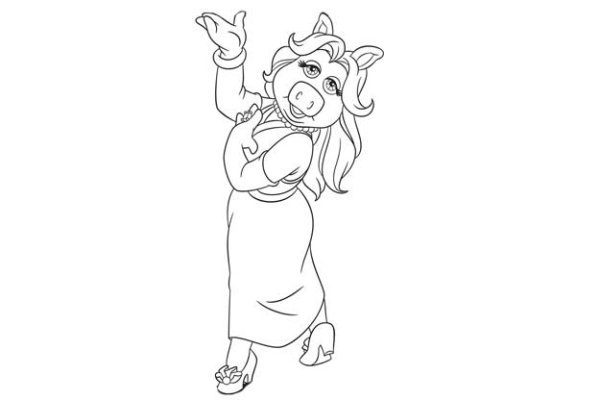 Персонаж Пигги раскраска
