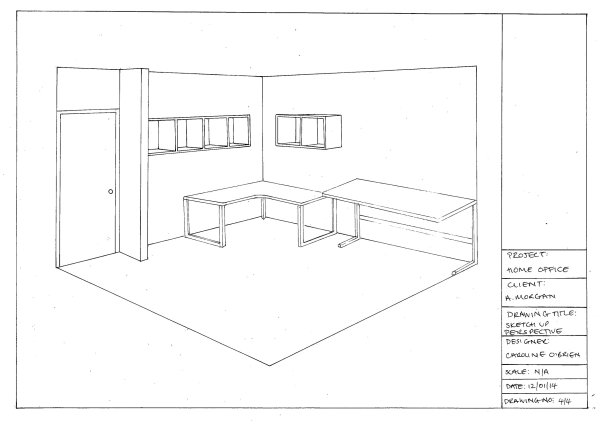 Интерьер комнаты чертеж
