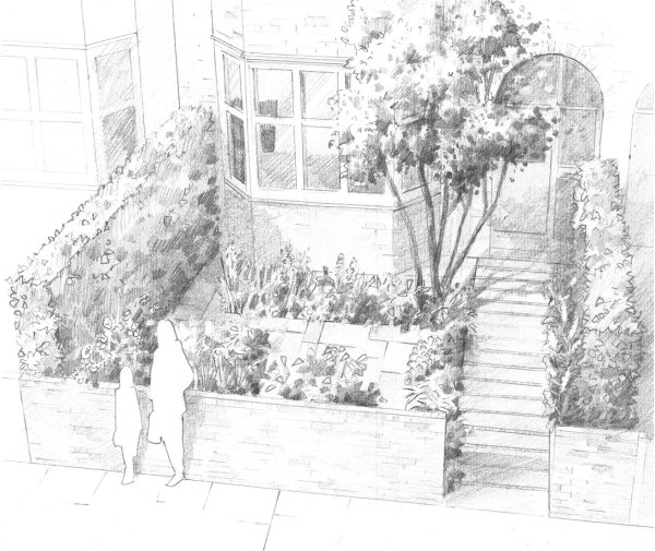 Архитектура сада карандашом