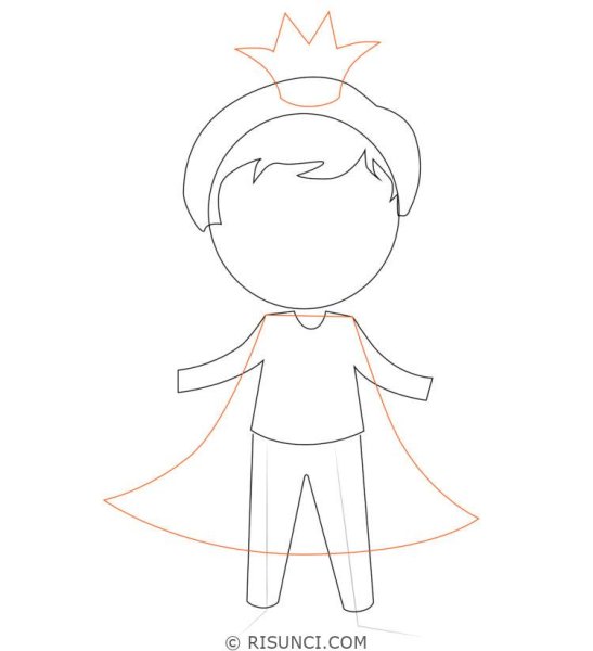 Поэтапное рисование принца