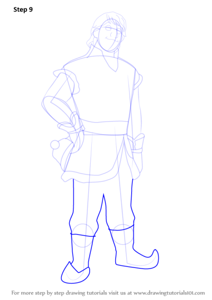 Поэтапное рисование принца