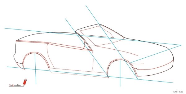 Объемная машина рисунок