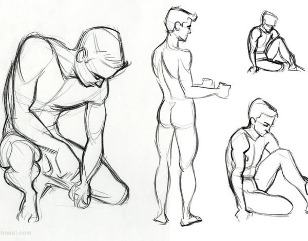 Позы человека для зарисовок
