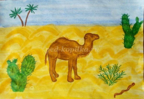 Рисование на тему пустыня