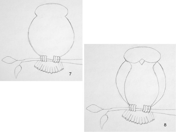 Поэтапное рисование Совы