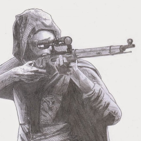 Снайпер карандашом