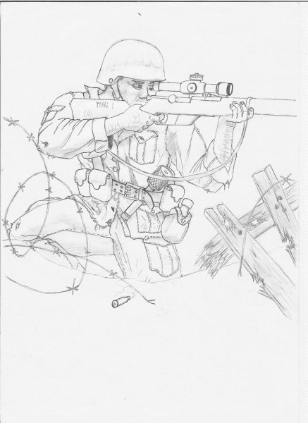 Снайпер рисунок
