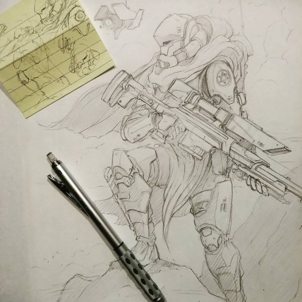 Снайпер набросок