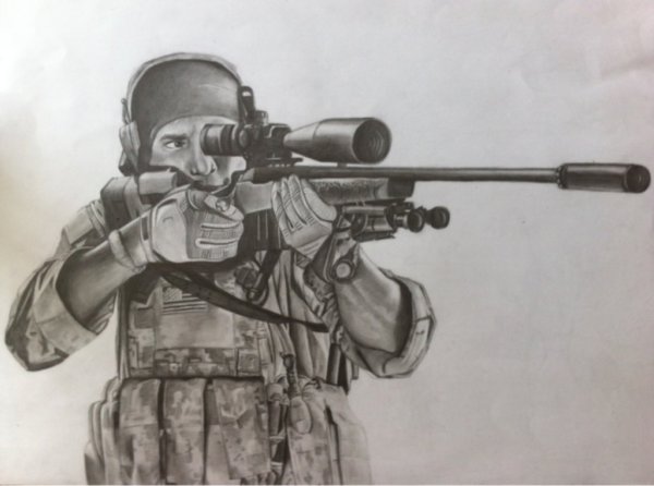Нарисовать снайпера