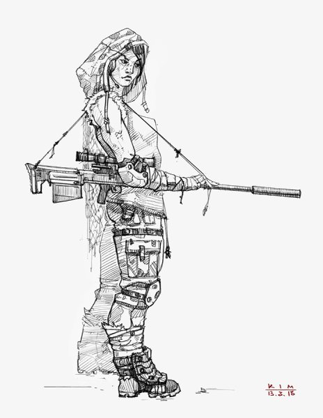 Снайпер набросок