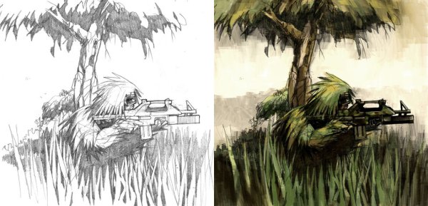 Снайпер рисунок