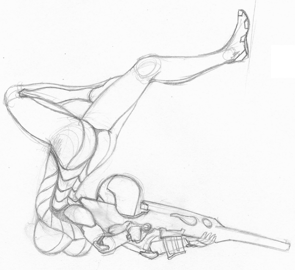 Скетчинг рисуем снайпер