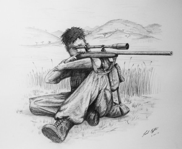 Снайпер карандашом