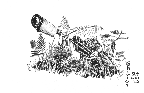 Раскраска снайпер в засаде