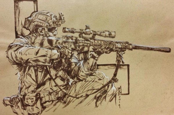 Снайпер карандашом