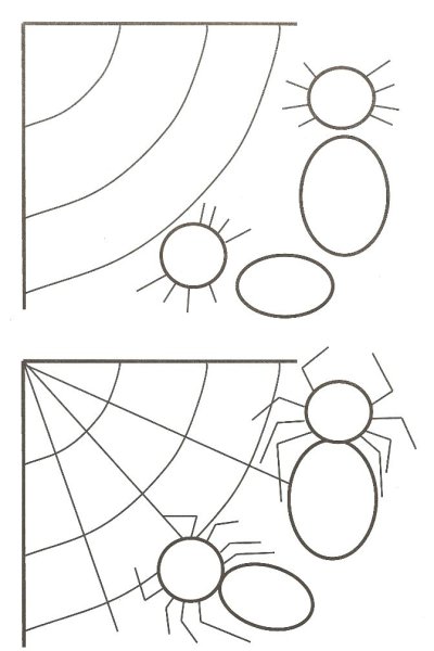 Паук с рисунком инопланетянина