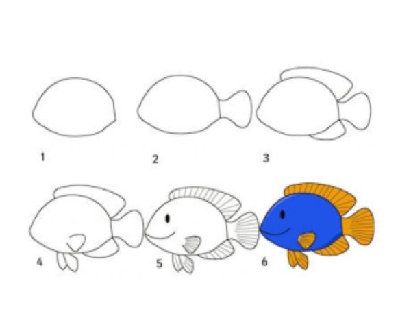 Схемы поэтапного рисования для детей