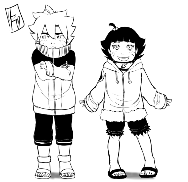 Химавари Узумаки раскраска