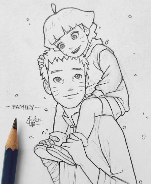 Химавари для срисовки Чиби