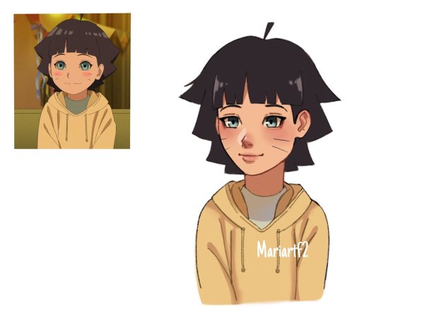 Наруто раскраска Химавари