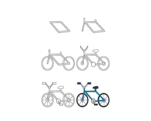 Велосипед карандашом