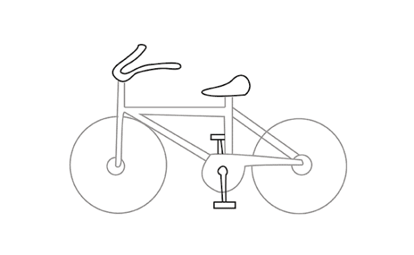 Велосипед сбоку рисунок