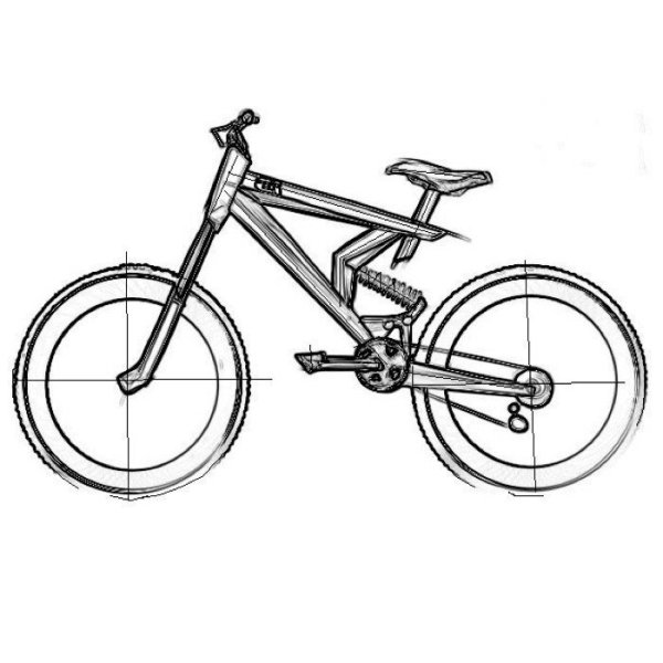 Велосипед карандашом