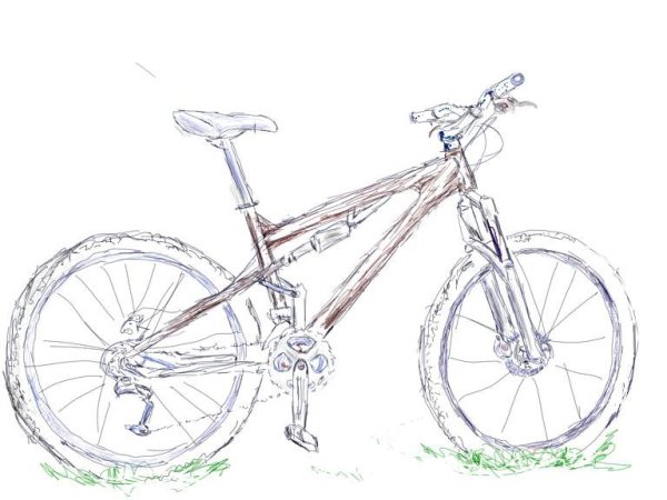 Рисовка велосипеда